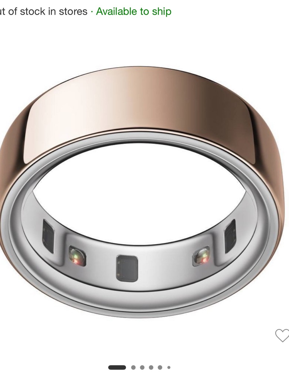 OURA ring in rose gold, size 7 - Wearable Fitness Tracker